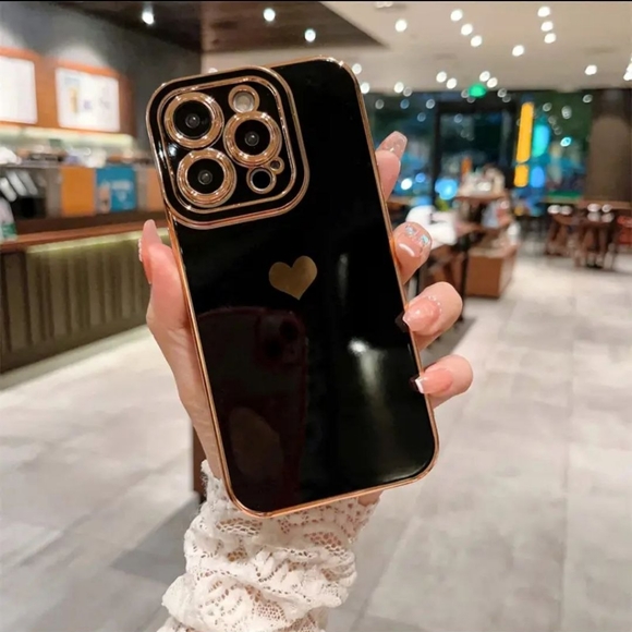 Luxury Heart Print Shockproof Phone Case For iPhone 14 Pro Max - RED-SALE - Picture 5 of 10